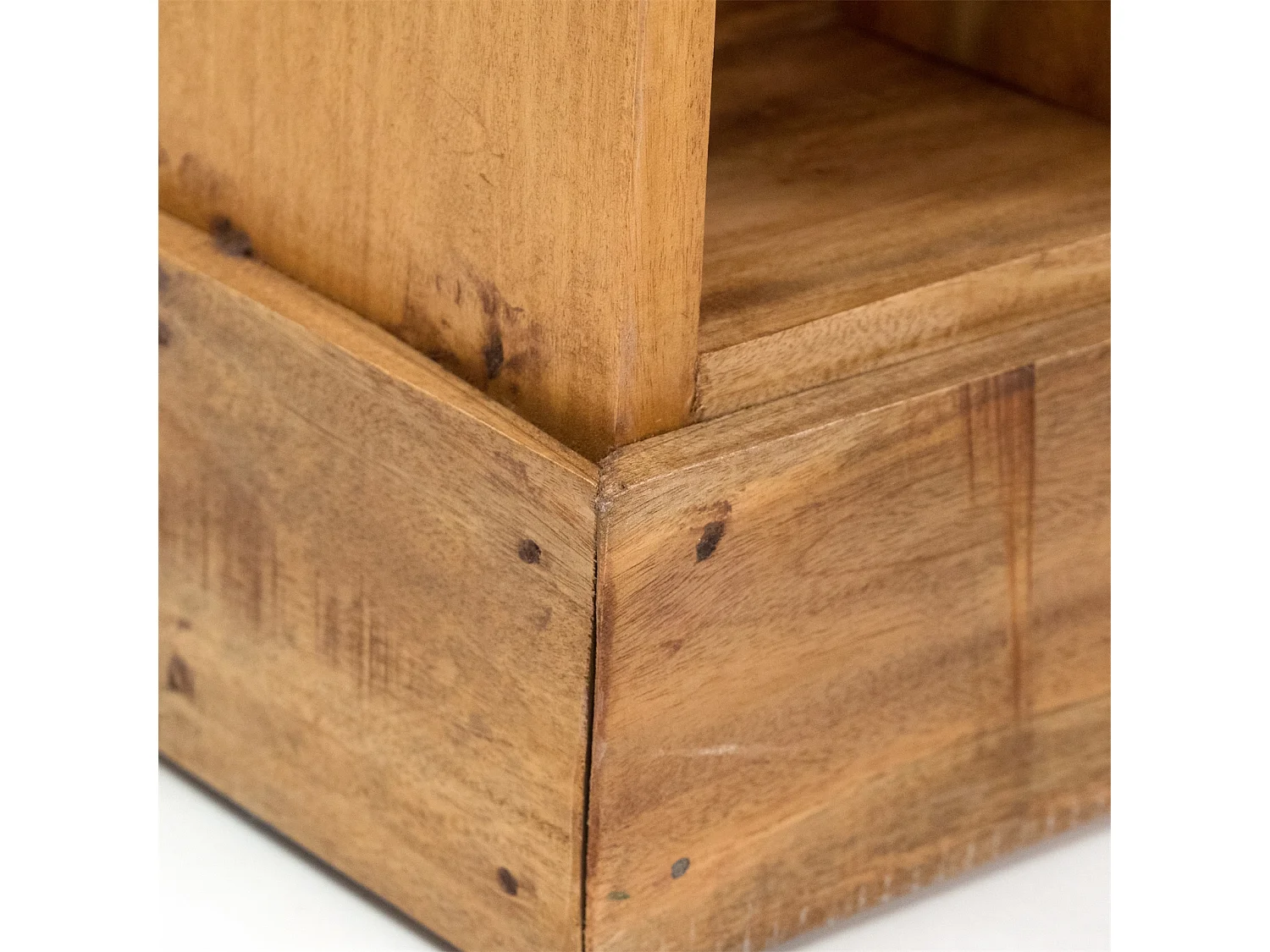 CD ET ÉTAGÈRE À LIVRES NATURE Bois de recyclage massif, avec 10 compartiments 08 honigfarben gewachst