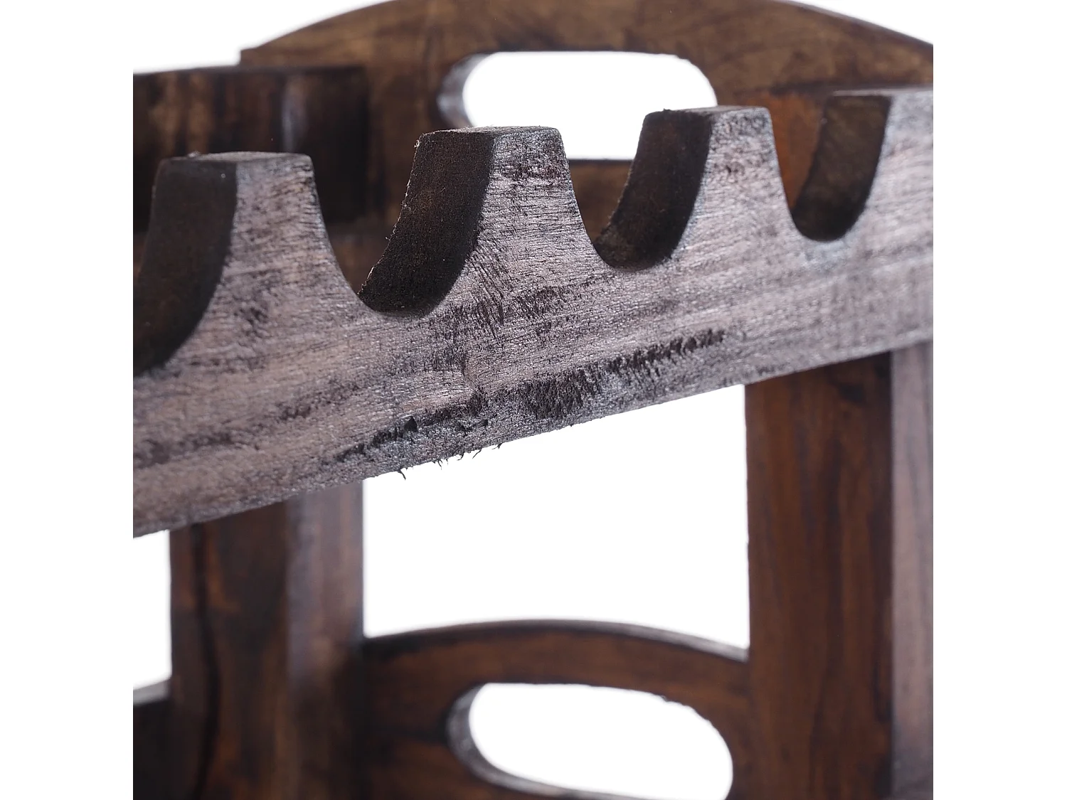 ÉTAGÈRE À BOUTEILLES RUSTIQUE Bois massif, pour 20 bouteilles 03 dunkelbraun