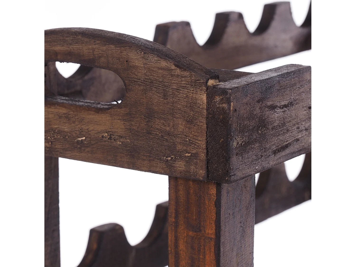 ÉTAGÈRE À BOUTEILLES RUSTIQUE Bois massif, pour 20 bouteilles 03 dunkelbraun