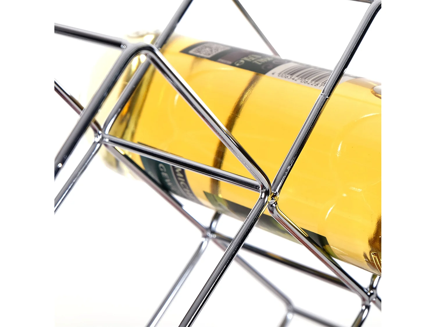 FLASCHENHALTER QUADRAT Metall silber