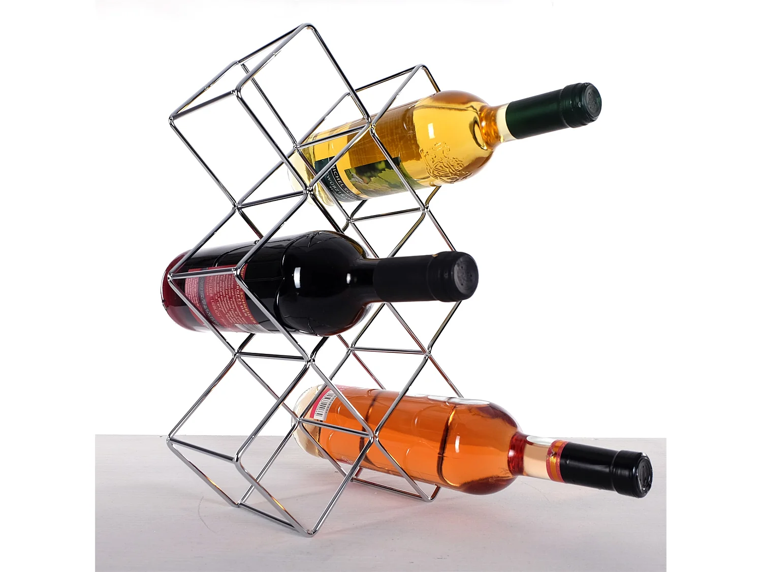 PORTE-BOUTEILLE CUBE Métal silber