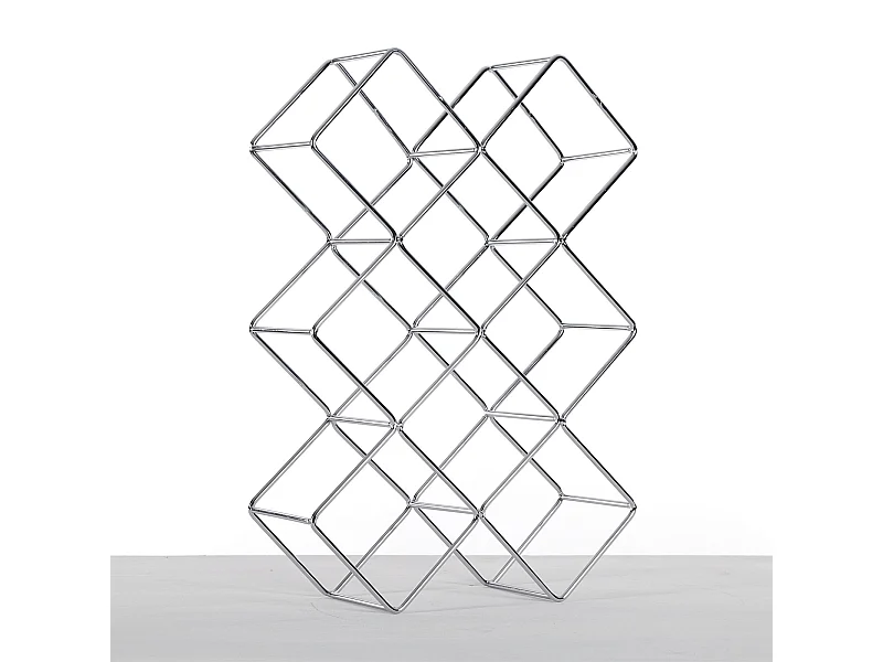 PORTE-BOUTEILLE QUADRAT Métal argent