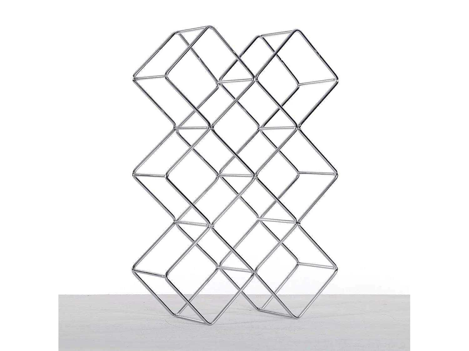 PORTE-BOUTEILLE QUADRAT Métal argent