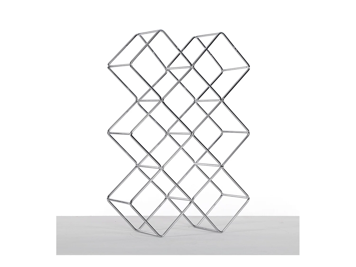 PORTE-BOUTEILLE QUADRAT Métal argent