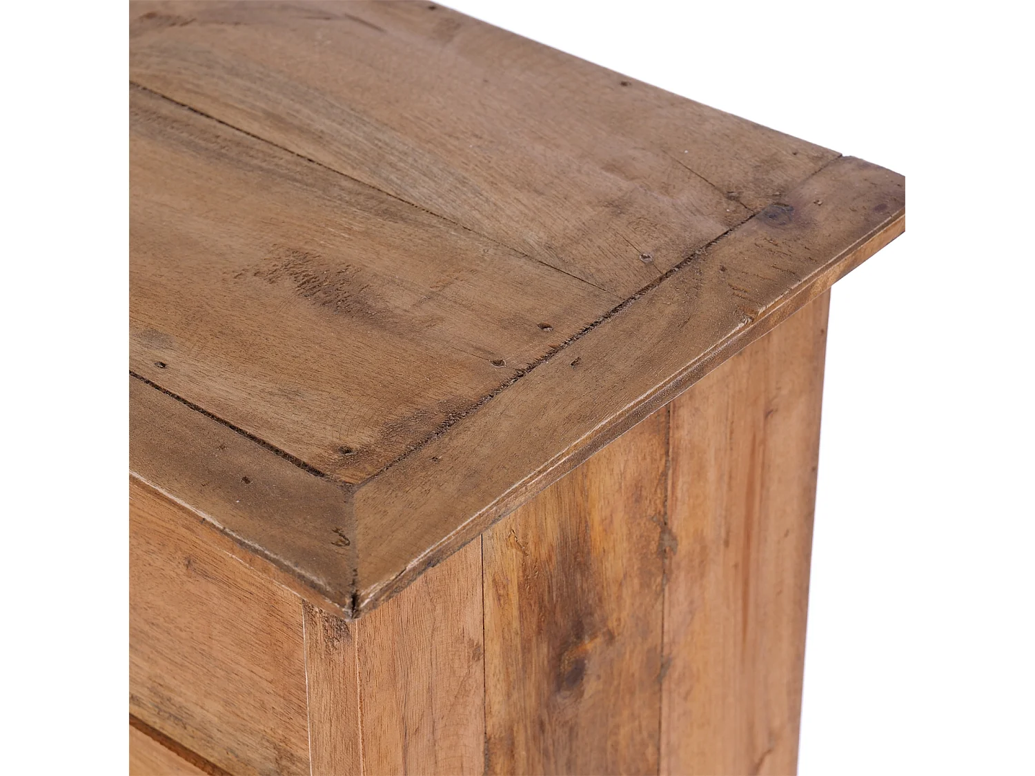 ÉTAGÈRE À BOUTEILLES CORTEZ 85 Bois de recyclage massif, pour 16 bouteilles, avec tiroir 08 honigfarben gewachst