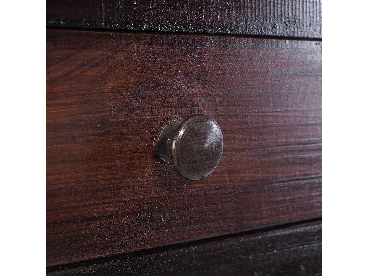 FLASCHENREGAL CORTEZ 85 Recyclingholz massiv, für 16 Flaschen, mit Schublade 03 dunkelbraun