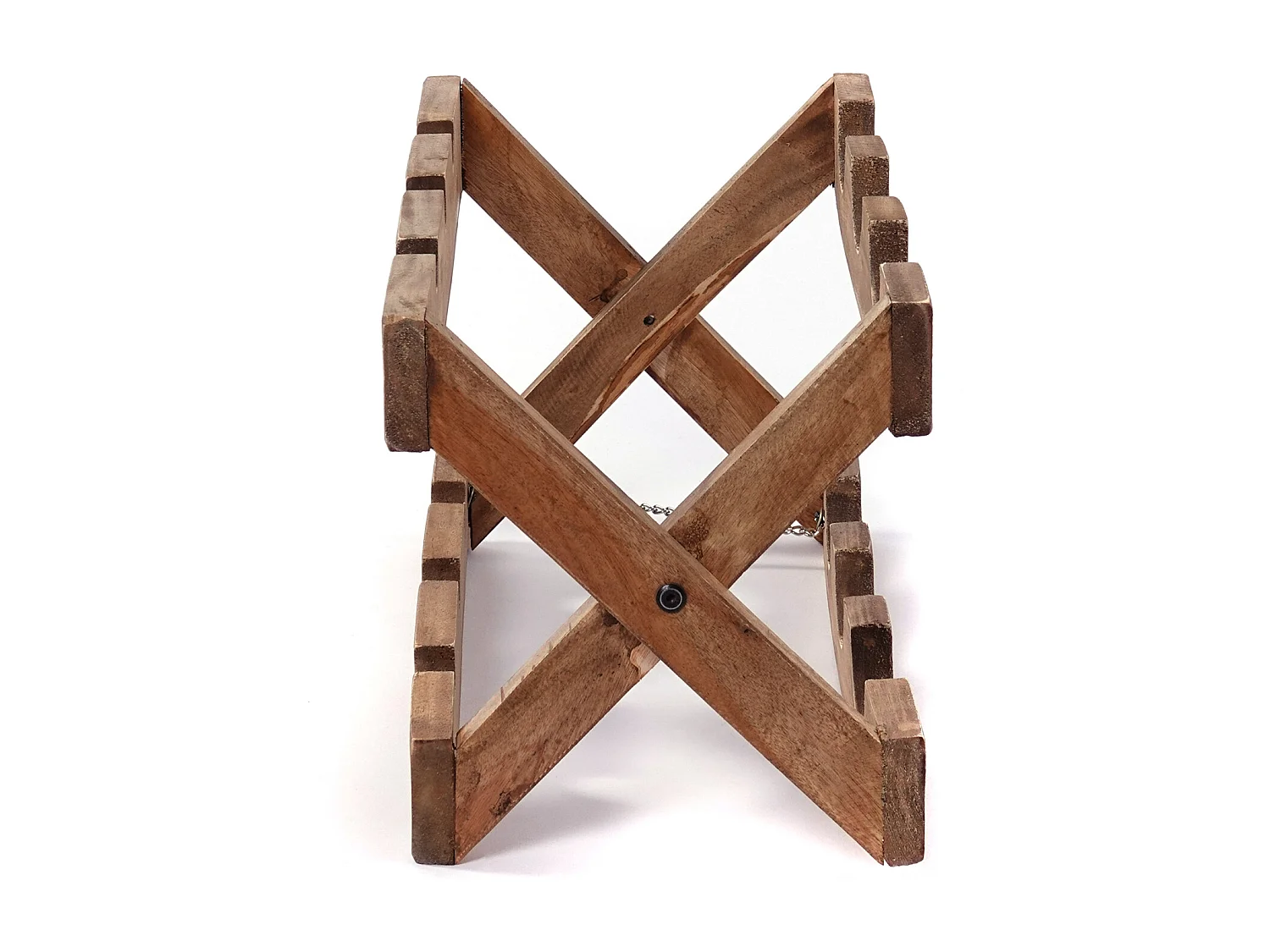 ÉTAGÈRE À BOUTEILLES Nino Bois massif en acajou, pour 6 bouteilles, pliable couleurs naturelles