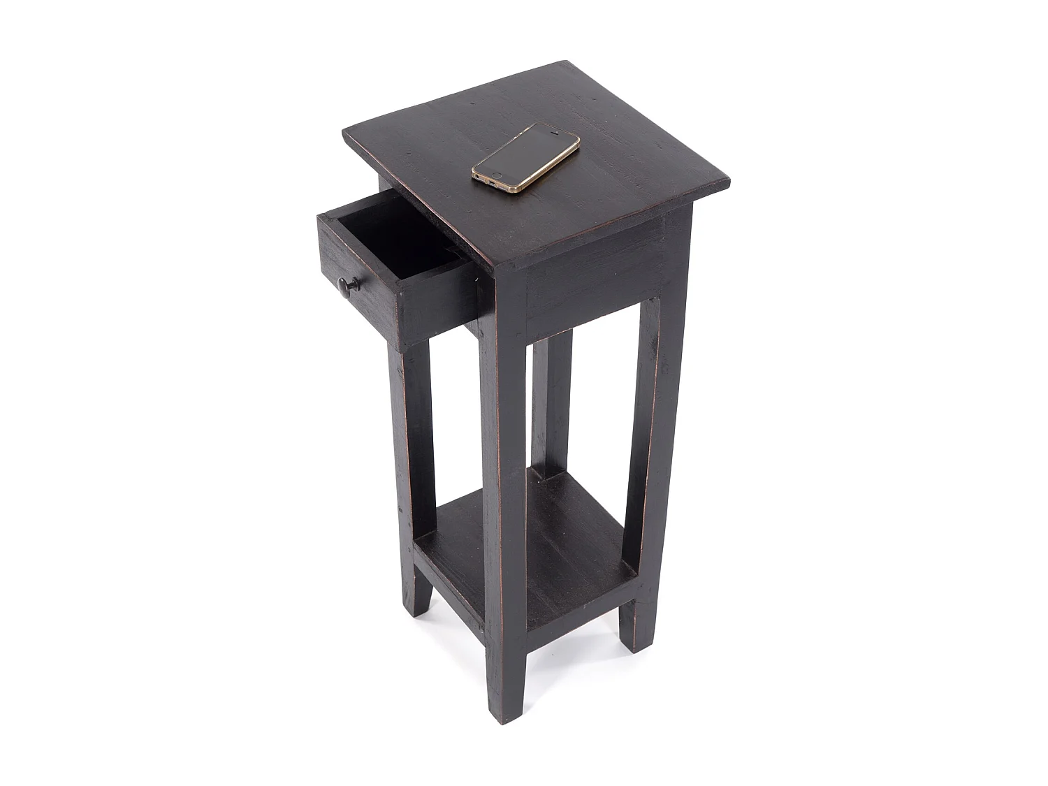 TABLE DE TÉLÉPHONE NAPOLÉON 75 Bois massif en acajou, avec tiroir 09 voodoo - schwarz