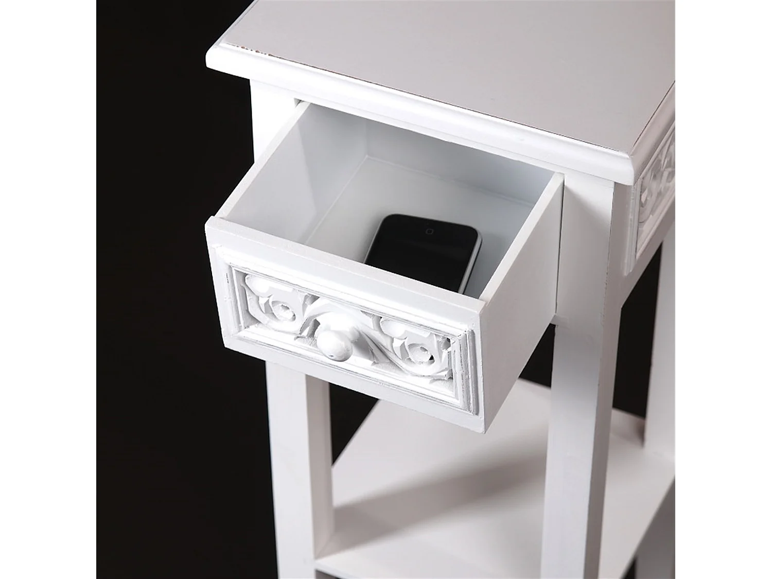 TABLE DE TÉLÉPHONE MAISON DE CAMPAGNE bois blanc à la chaux