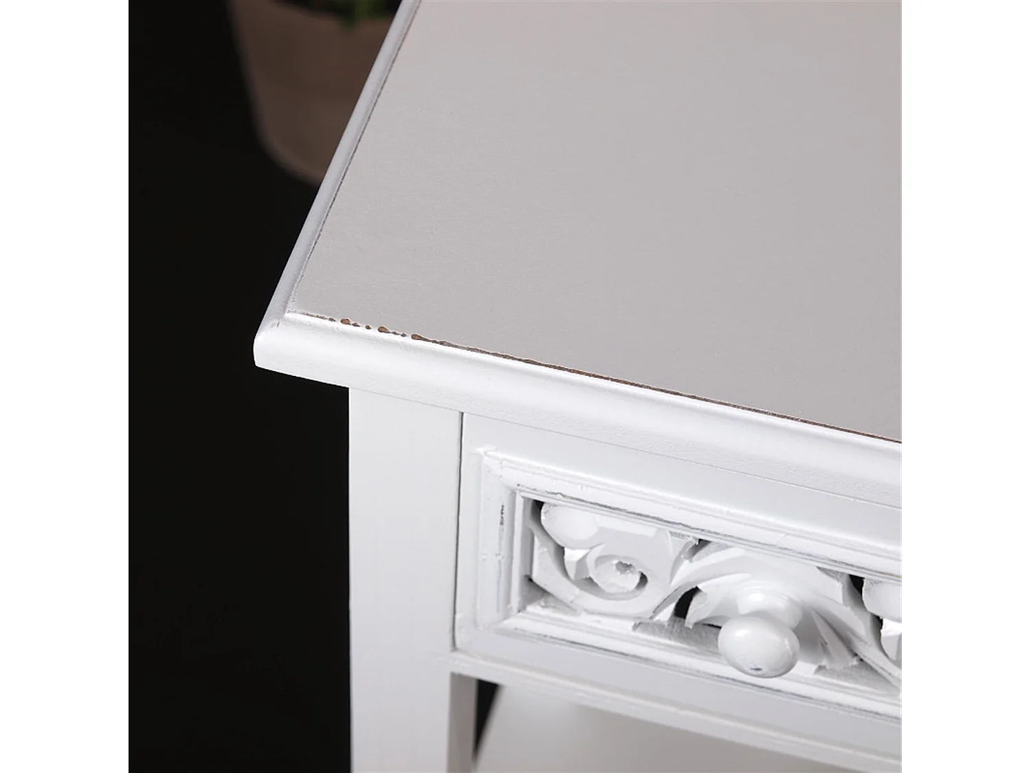 TABLE DE TÉLÉPHONE MAISON DE CAMPAGNE bois blanc à la chaux