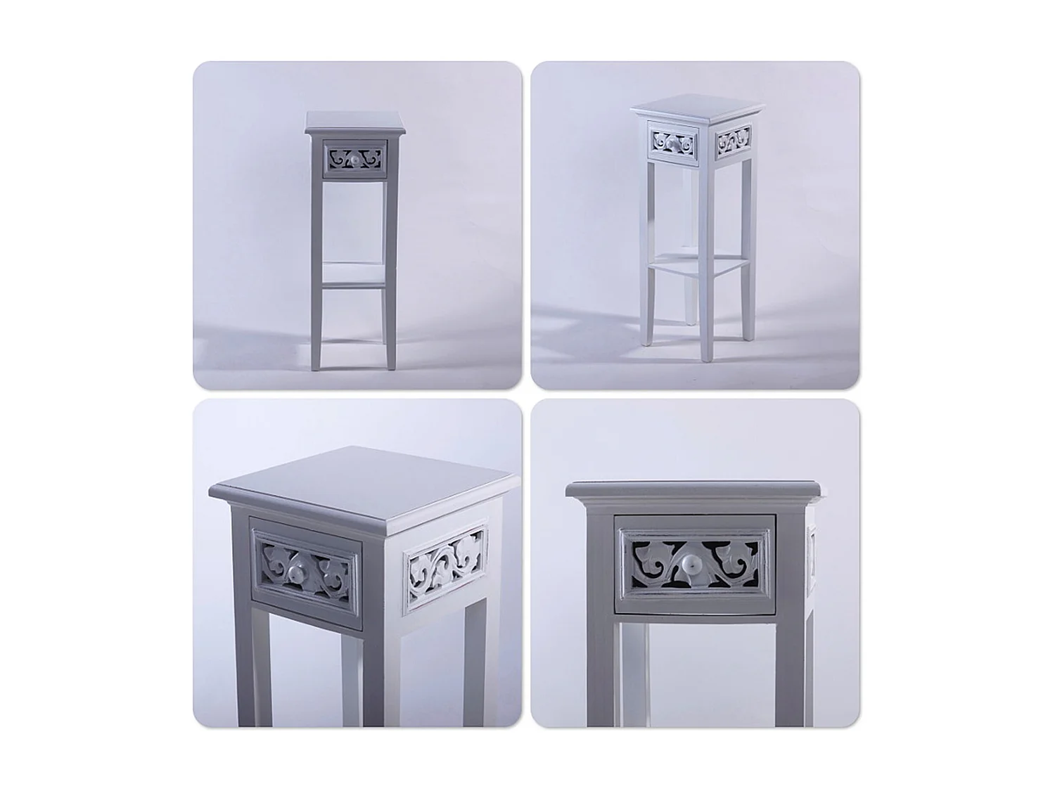 TABLE DE TÉLÉPHONE MAISON DE CAMPAGNE bois blanc à la chaux