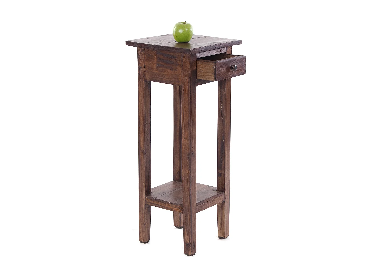 TABLE DE TÉLÉPHONE NAPOLÉON Bois de recyclage massif marron