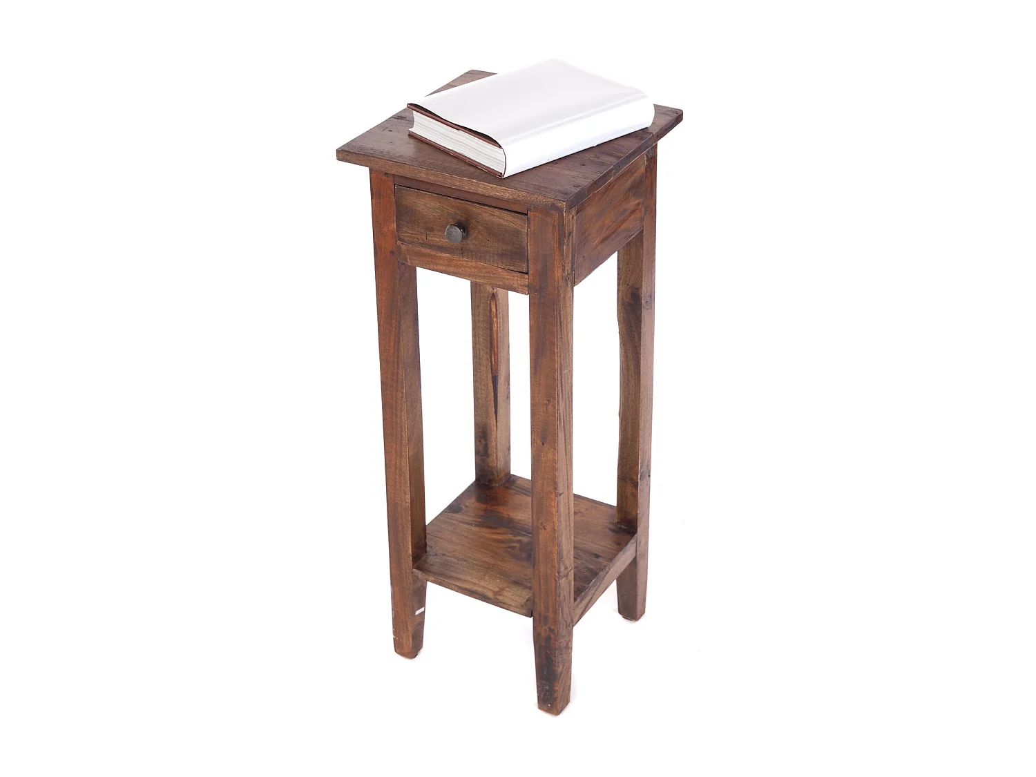 TABLE DE TÉLÉPHONE NAPOLÉON Bois de recyclage massif marron