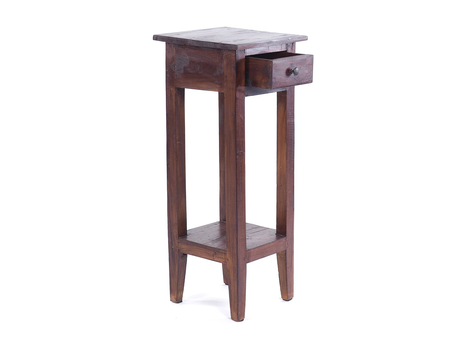 TABLE DE TÉLÉPHONE NAPOLÉON 75 Bois massif en acajou, avec tiroir 03 dunkelbraun