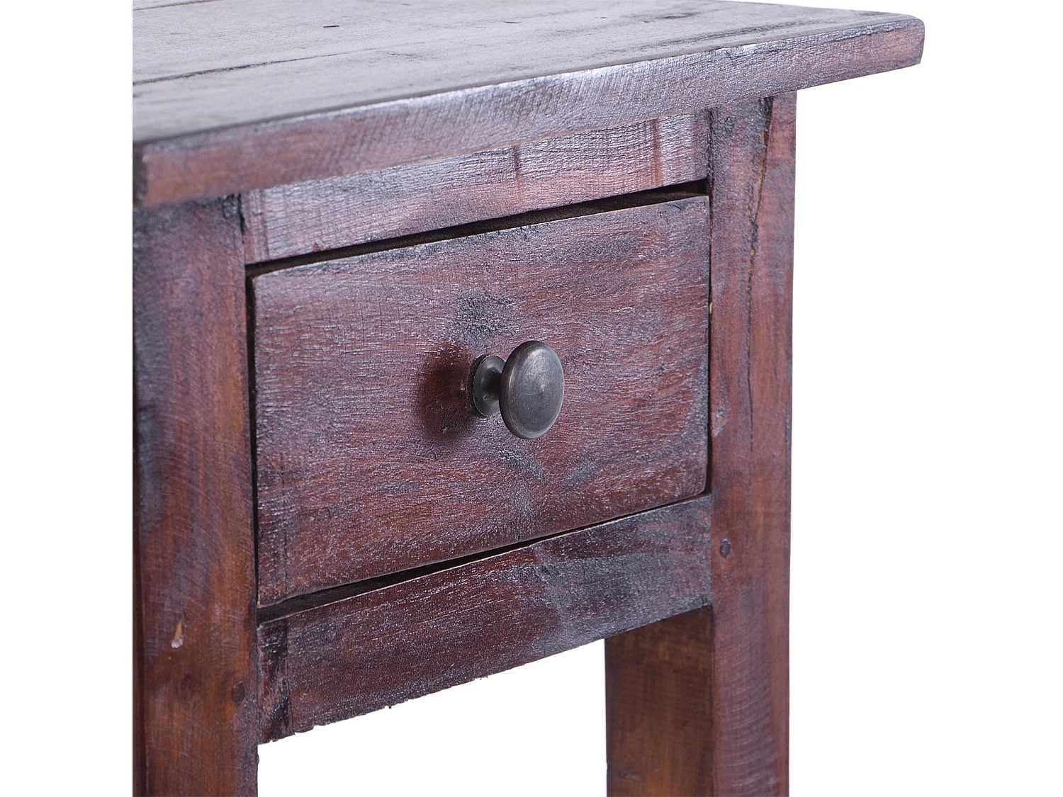 TABLE DE TÉLÉPHONE NAPOLÉON 75 Bois massif en acajou, avec tiroir 03 dunkelbraun