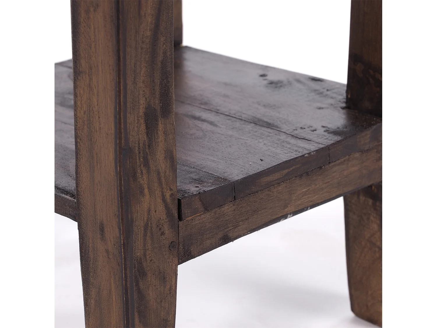 TABLE DE TÉLÉPHONE TIROIR 65 Bois de recyclage en acajou, avec tiroir 03 dunkelbraun