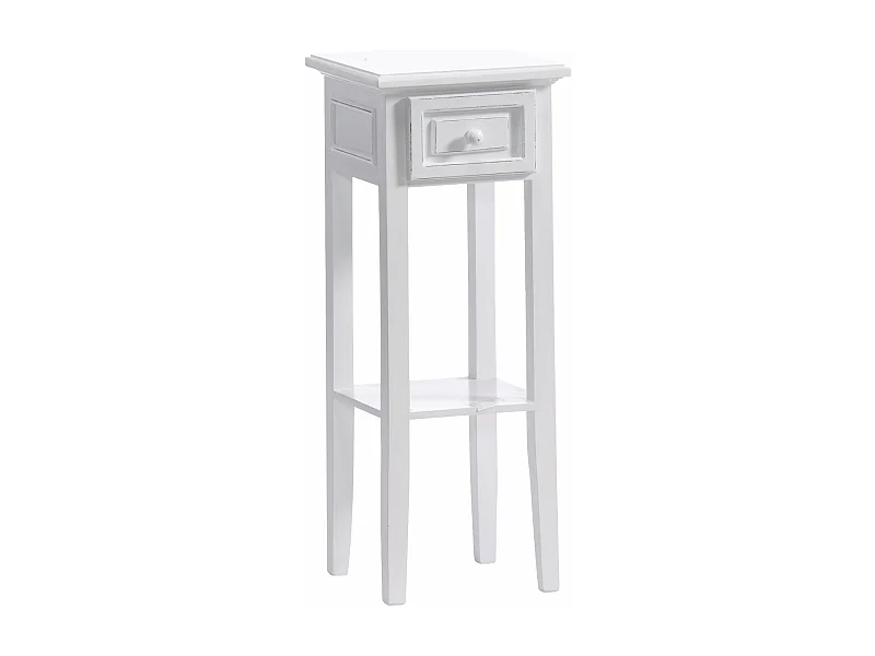 TELEFONTISCH Landhaus Stil  Holz, mit Schublade weiß