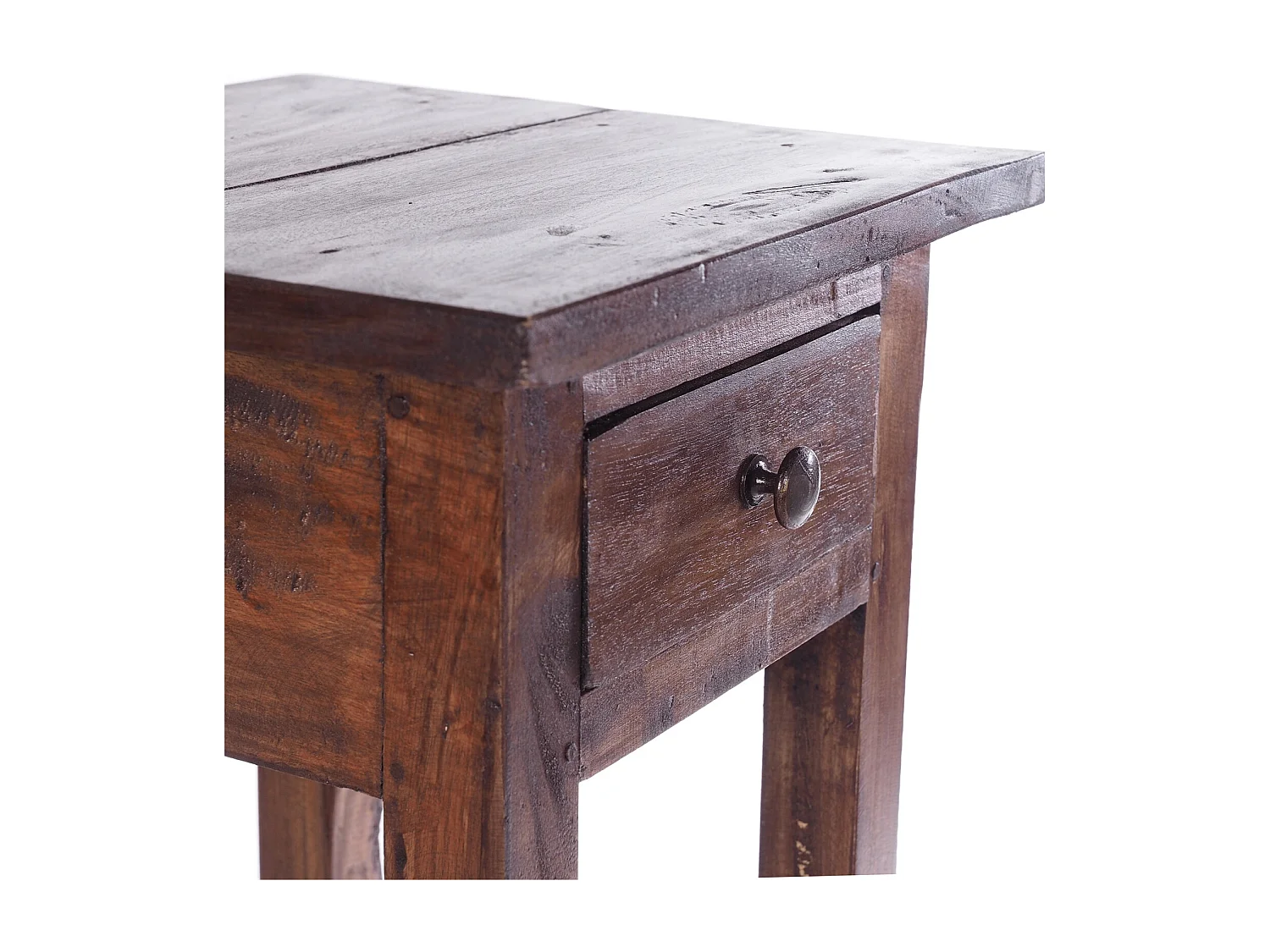 TABLE DE TÉLÉPHONE NAPOLÉON 75 Bois massif en acajou, avec tiroir 02 hellbraun