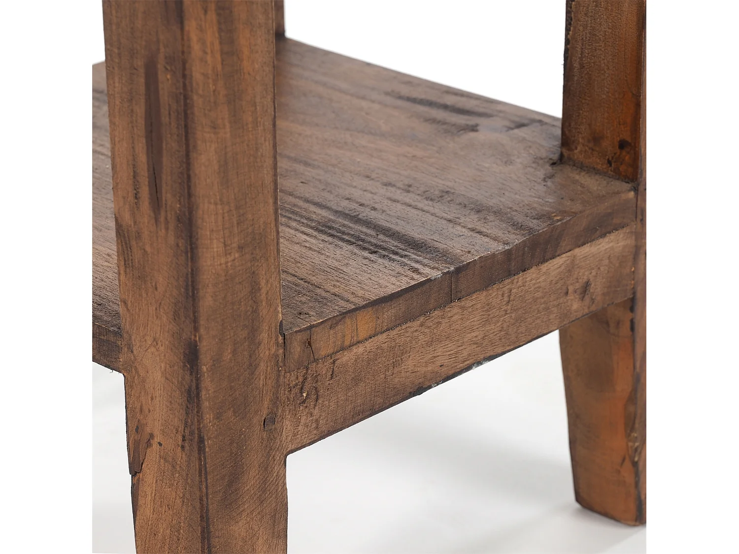 TELEFONTISCH DRAWER 65 Mahagoni Recyclingholz, mit Schublade 02 hellbraun