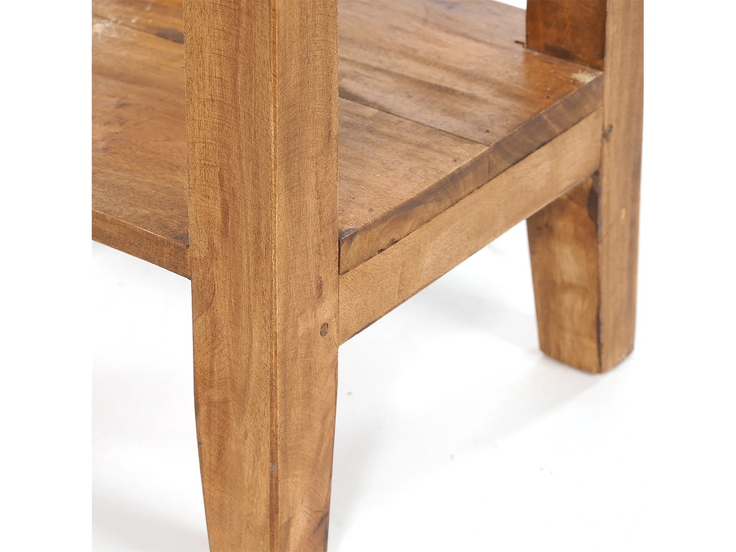 TABLE DE TÉLÉPHONE TIROIR 65 Bois de recyclage en acajou, avec tiroir 08 honigfarben gewachst