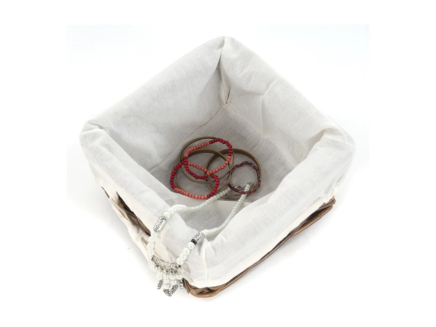 TABLE DE TÉLÉPHONE RATTAN 70 avec 2 paniers en rotin et tiroir, en acajou massif 03 dunkelbraun