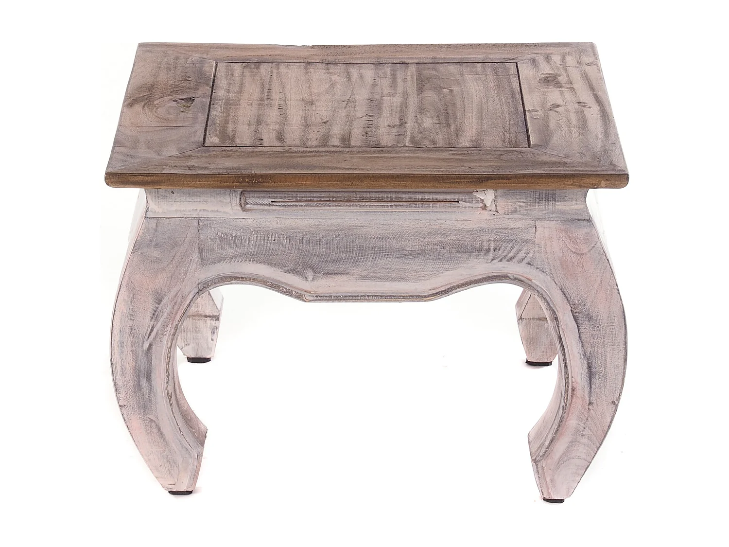 TABLE À OPIUM MAHA 50 Bois massif en acajou 05 weiß-natur