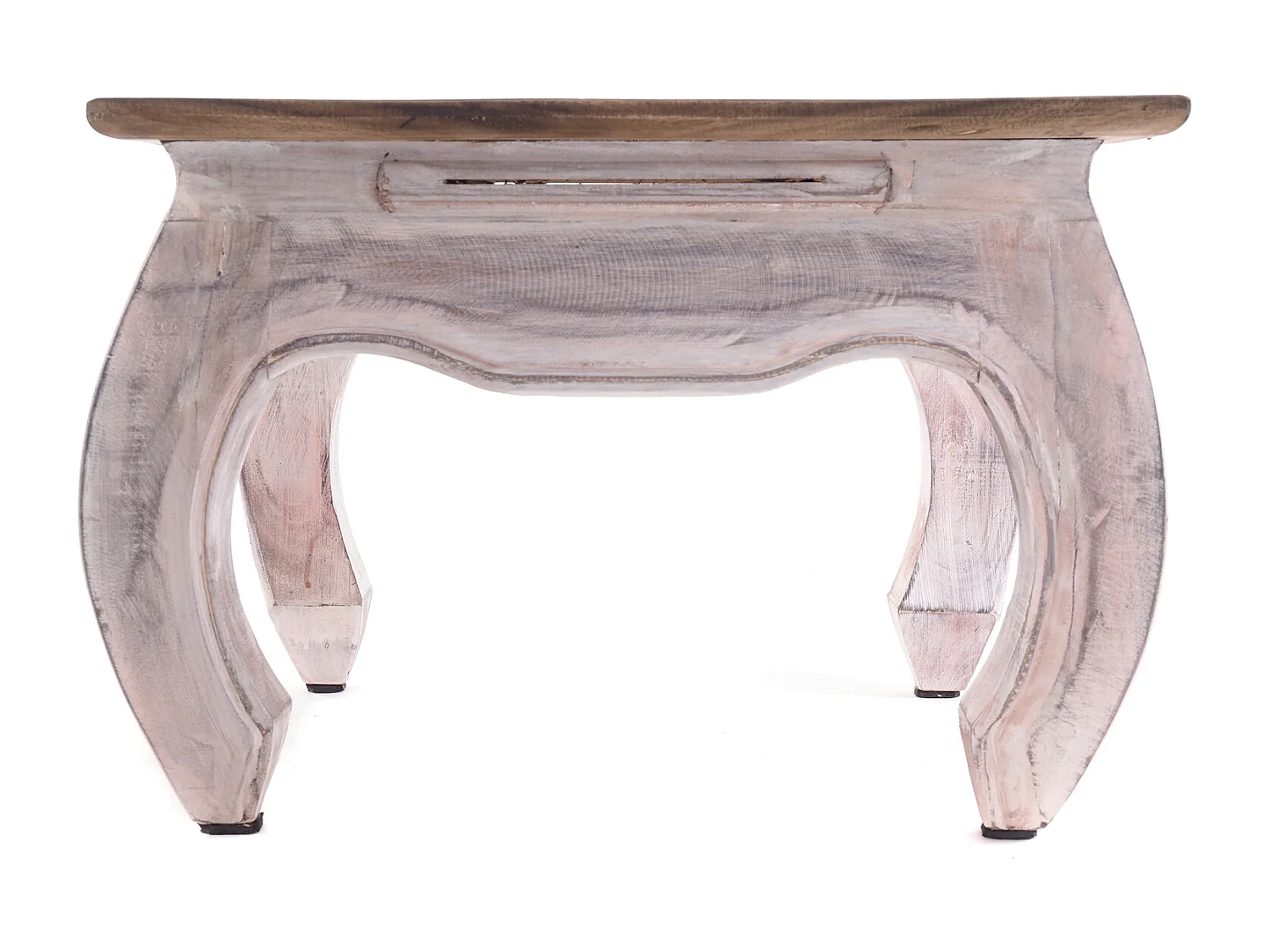 TABLE À OPIUM MAHA 50 Bois massif en acajou 05 weiß-natur