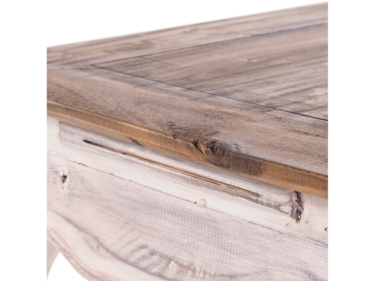 TABLE À OPIUM MAHA 50 Bois massif en acajou 05 weiß-natur