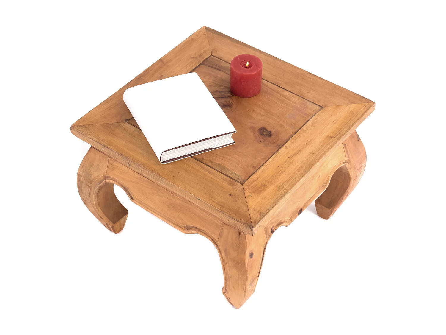 TABLE À OPIUM MAHA 50 Bois massif en acajou 08 honigfarben gewachst