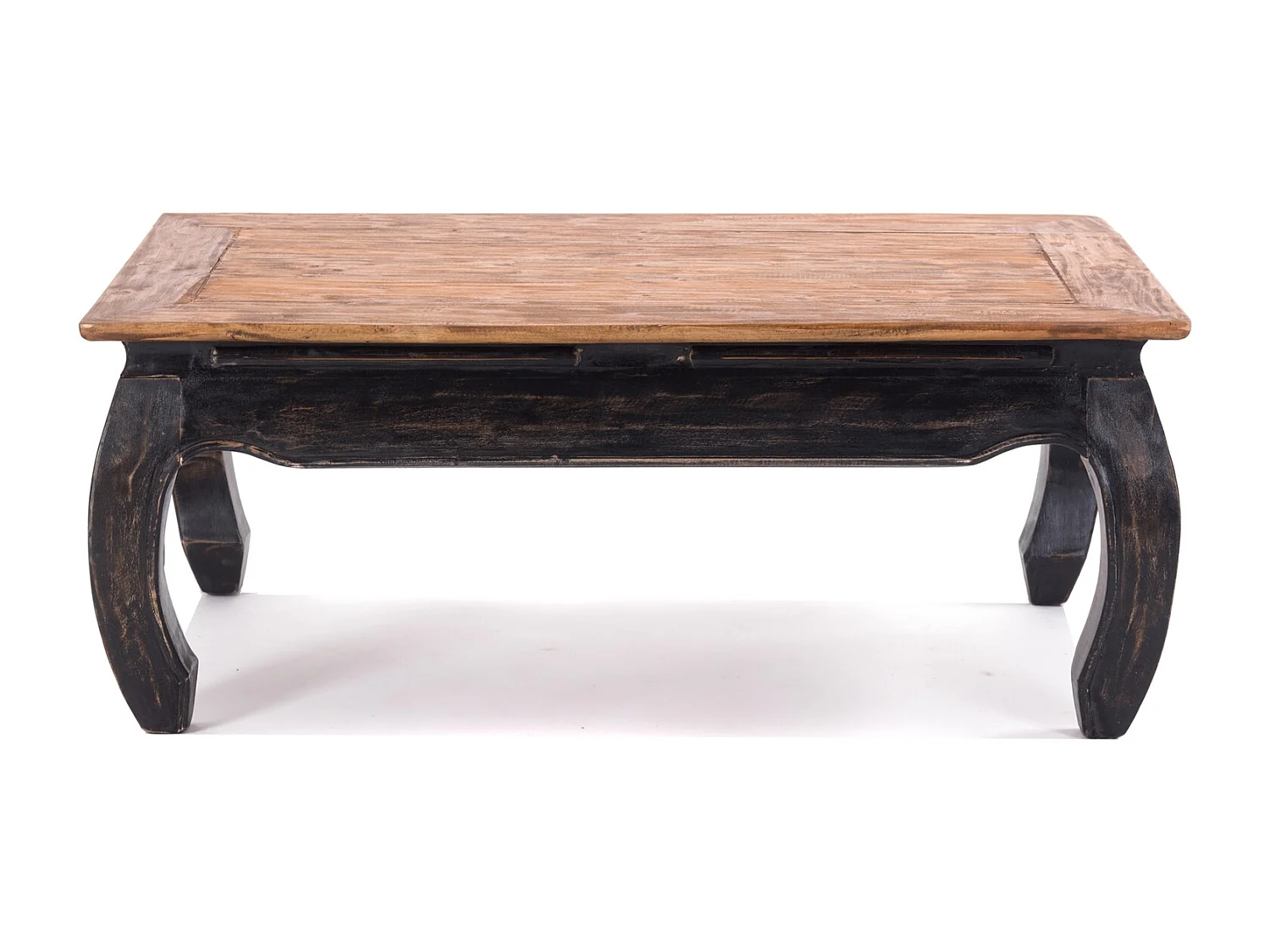 TABLE À OPIUM EST 100 Bois de recyclage massif en acajou 04 schwarz-natur