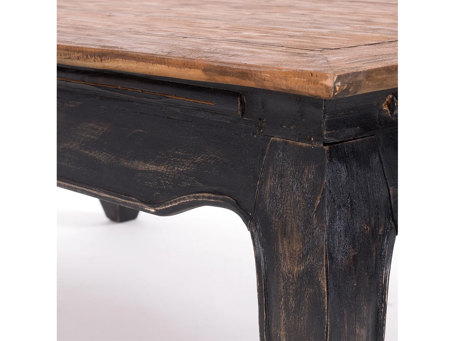 TABLE À OPIUM EST 100 Bois de recyclage massif en acajou 04 schwarz-natur