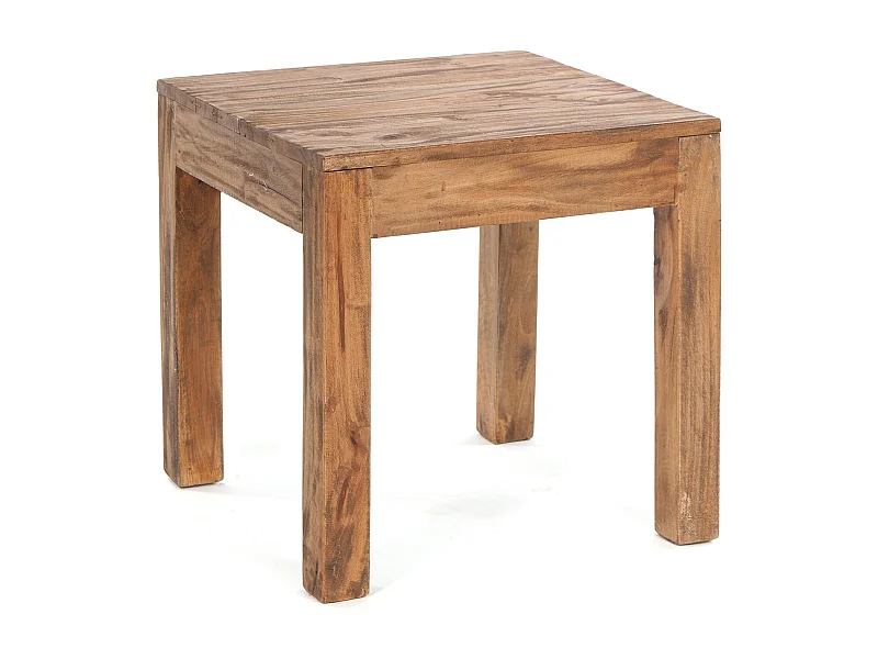 TABLE BASSE CARRE 50 Bois de recyclage massif couleurs naturelles