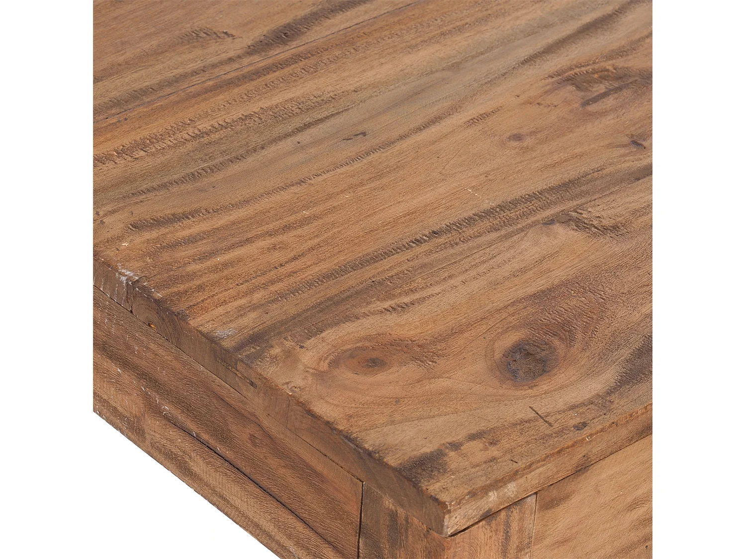 TABLE BASSE CARRE 50 Bois de recyclage massif couleurs naturelles