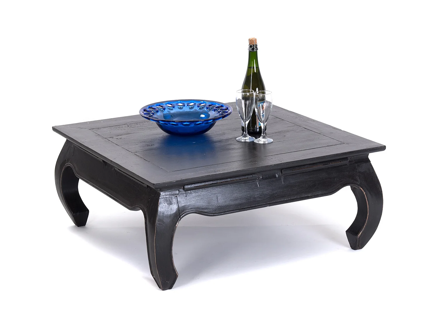 TABLE À OPIUM EST 80 Bois massif en acajou 09 voodoo - schwarz