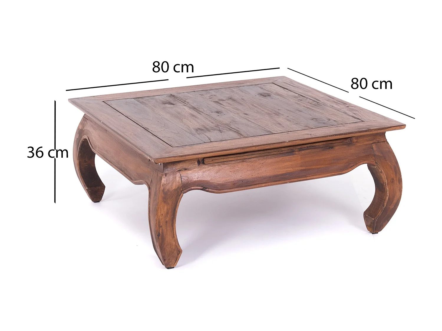 OPIUMTISCH EAST 80 Mahagoni Massivholz 02 hellbraun