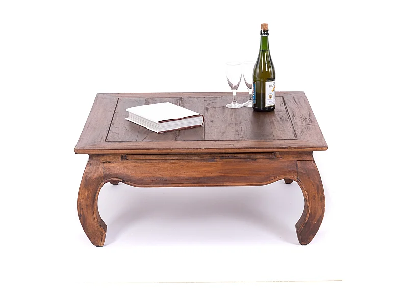 TABLE À OPIUM EST 80 Bois massif en acajou 02 hellbraun