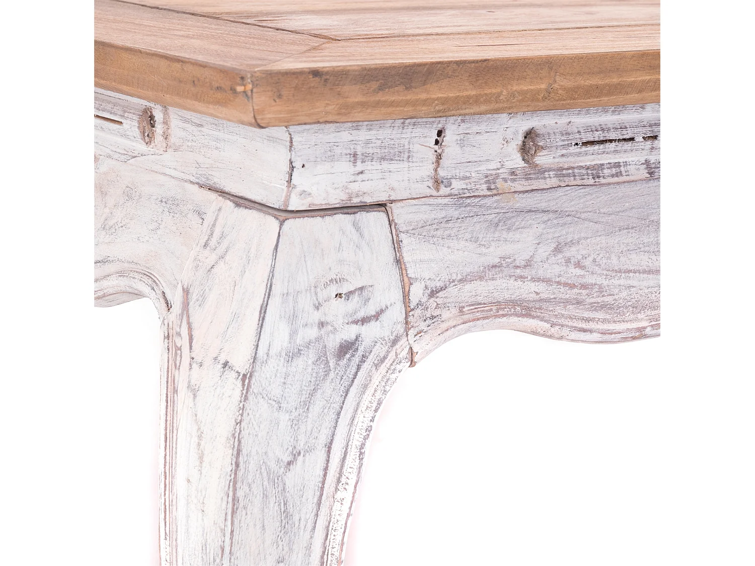 OPIUMTISCH EAST 80 Mahagoni Massivholz 05 weiß-natur