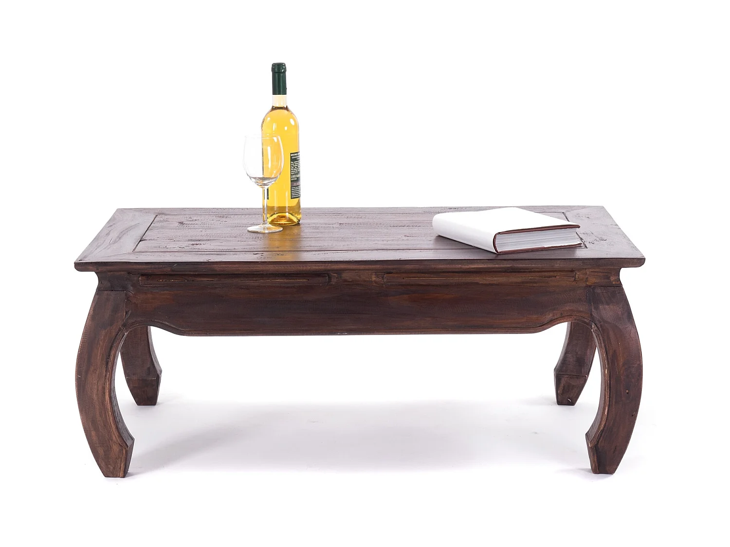 OPIUMTISCH EAST 100 Mahagoni Recyclingholz massiv 03 dunkelbraun