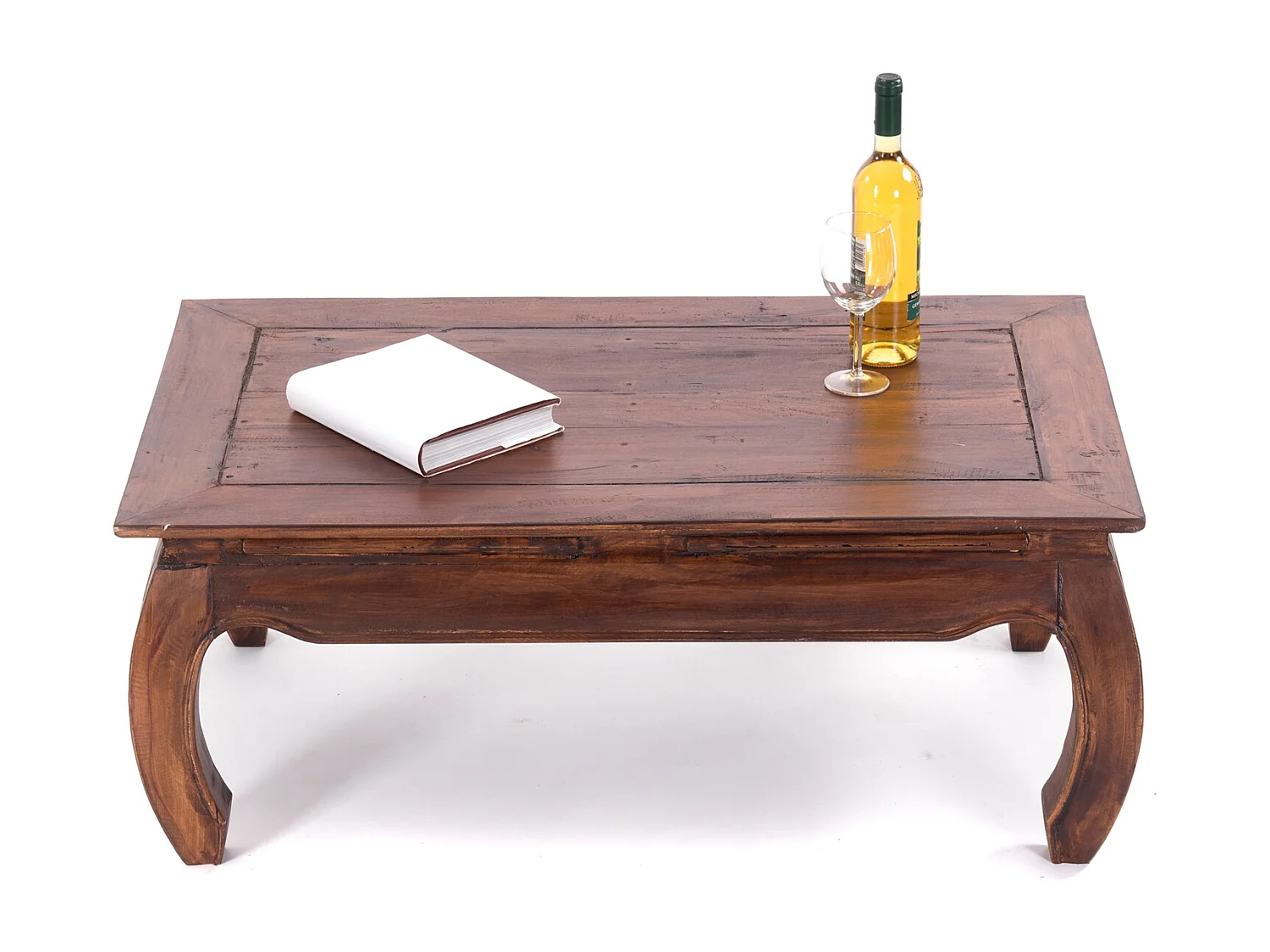 TABLE À OPIUM EST 100 Bois de recyclage massif en acajou 02 hellbraun