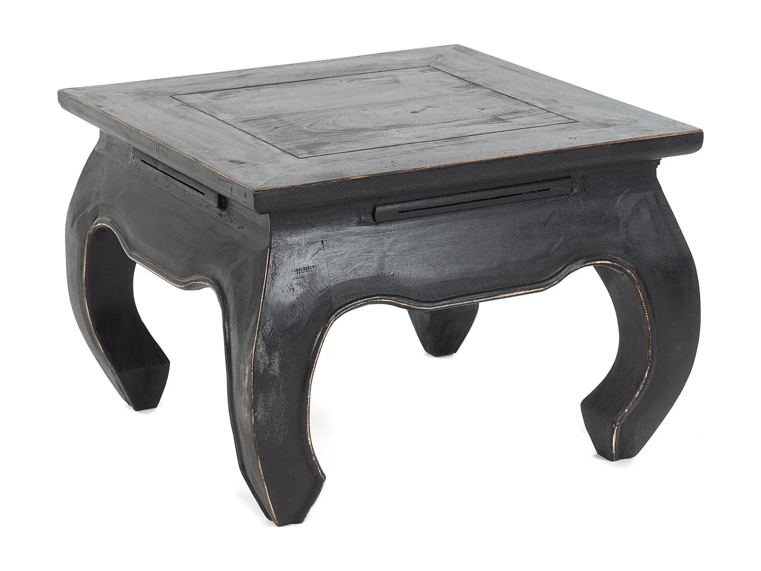 TABLE À OPIUM MAHA 50 Bois massif en acajou 09 voodoo - schwarz