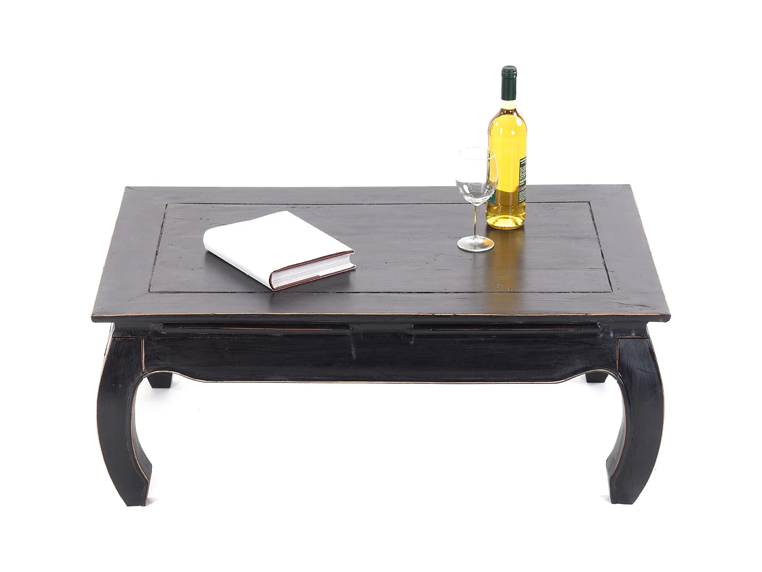 OPIUMTISCH EAST 100 Mahagoni Recyclingholz massiv 09 voodoo - schwarz