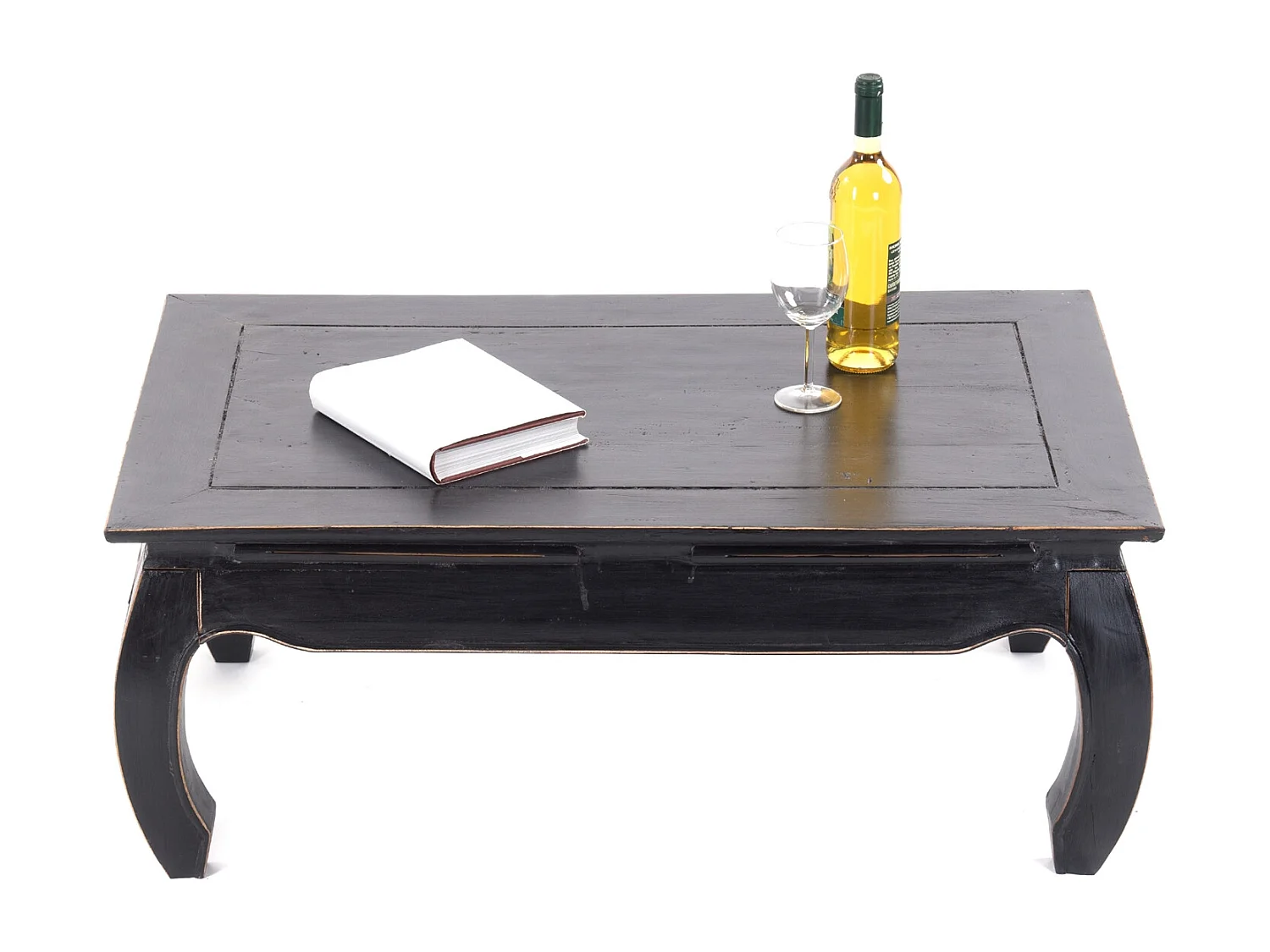 OPIUMTISCH EAST 100 Mahagoni Recyclingholz massiv 09 voodoo - schwarz