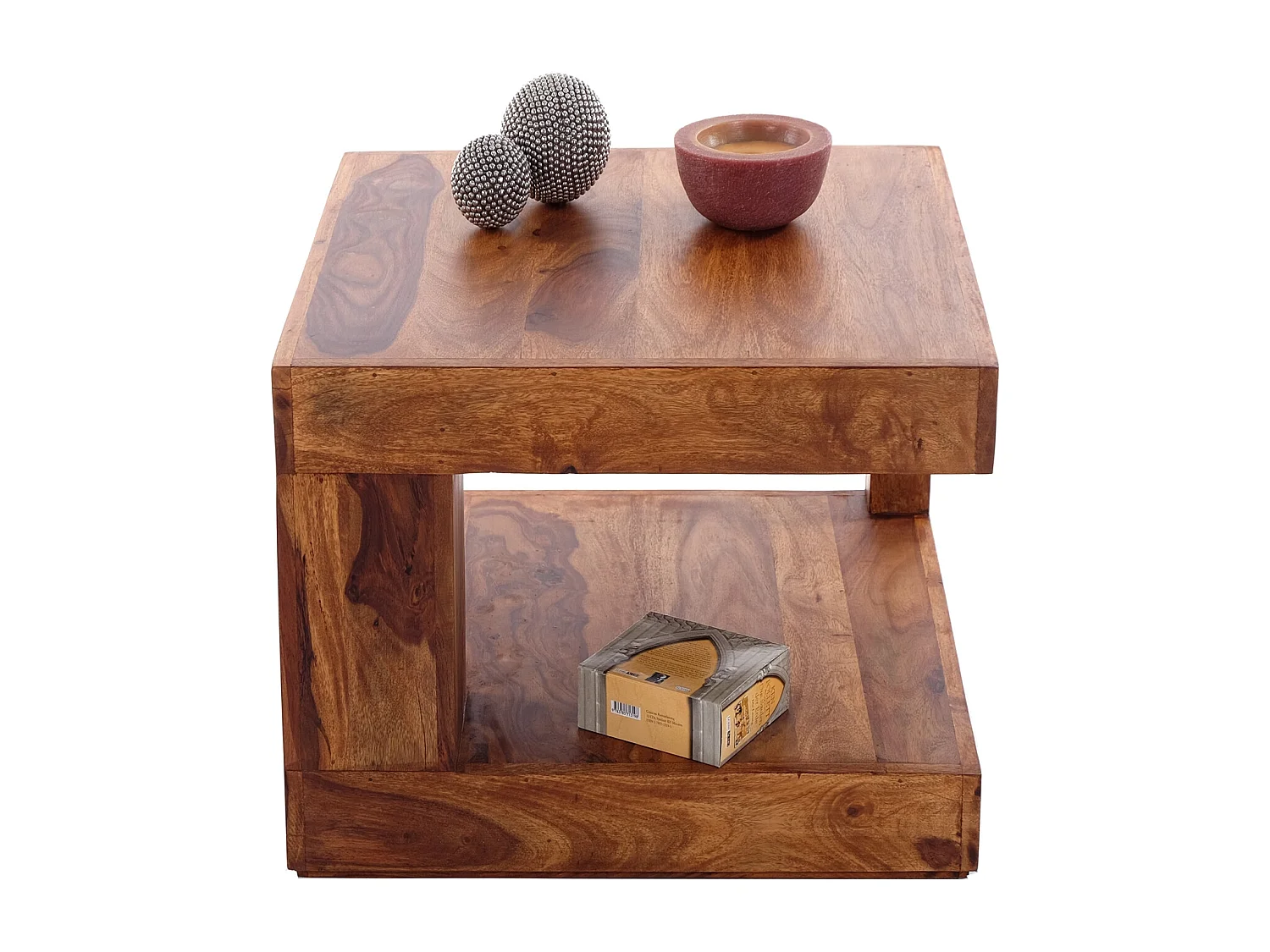 TABLE BASSE TERRE Bois de sheesham massif couleurs naturelles