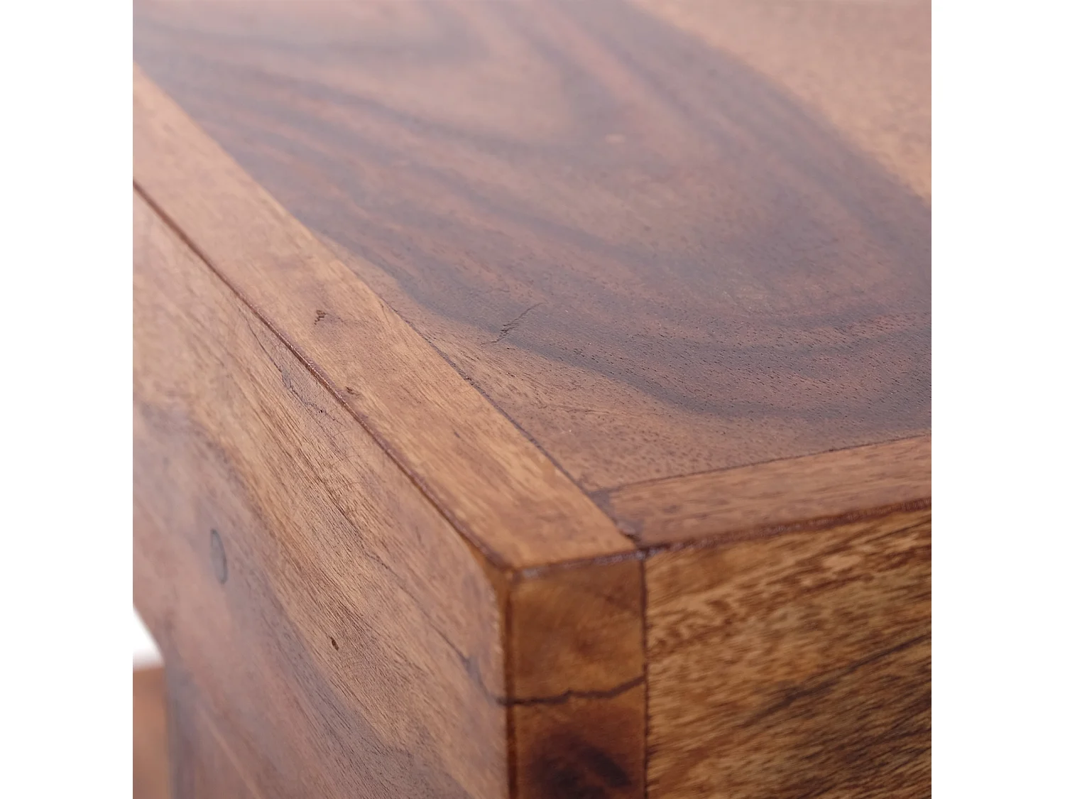 TABLE BASSE TERRE Bois de sheesham massif couleurs naturelles