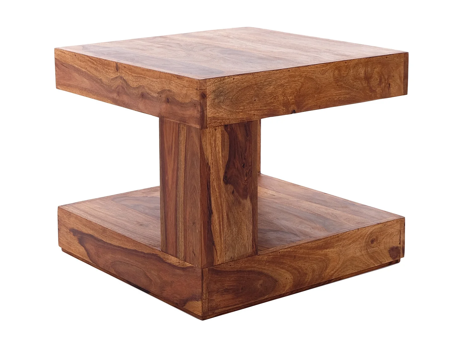 TABLE BASSE TERRE Bois de sheesham massif couleurs naturelles