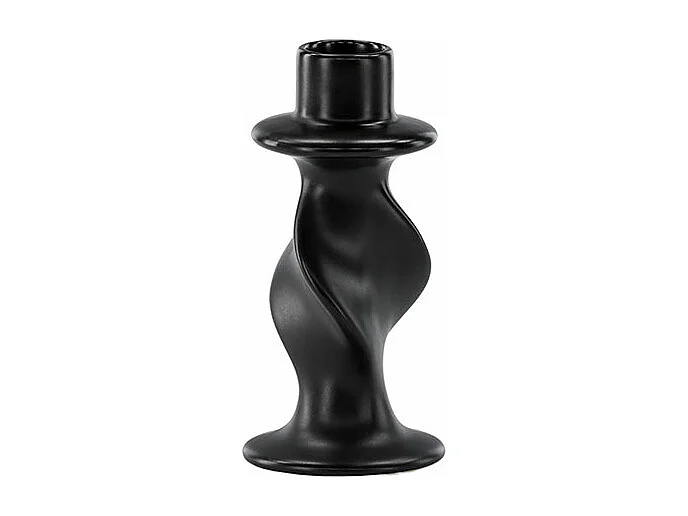 Bougeoir Design en Céramique "Glory" 12cm Noir