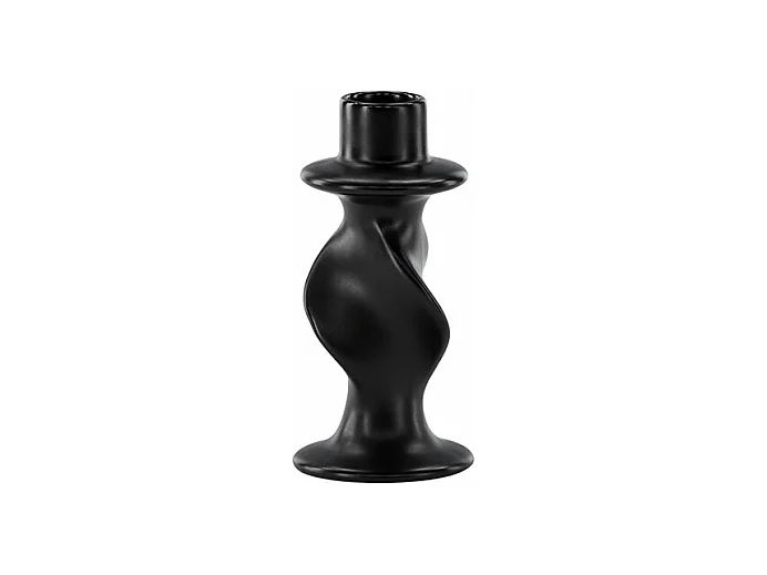 Bougeoir Design en Céramique "Glory" 12cm Noir