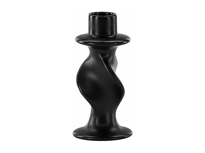 Bougeoir Design en Céramique "Glory" 12cm Noir