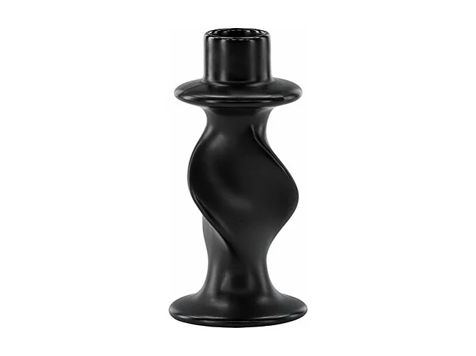 Bougeoir Design en Céramique "Glory" 12cm Noir