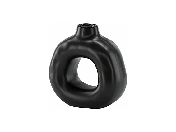 Bougeoir Design en Céramique "Judi" 13cm Noir